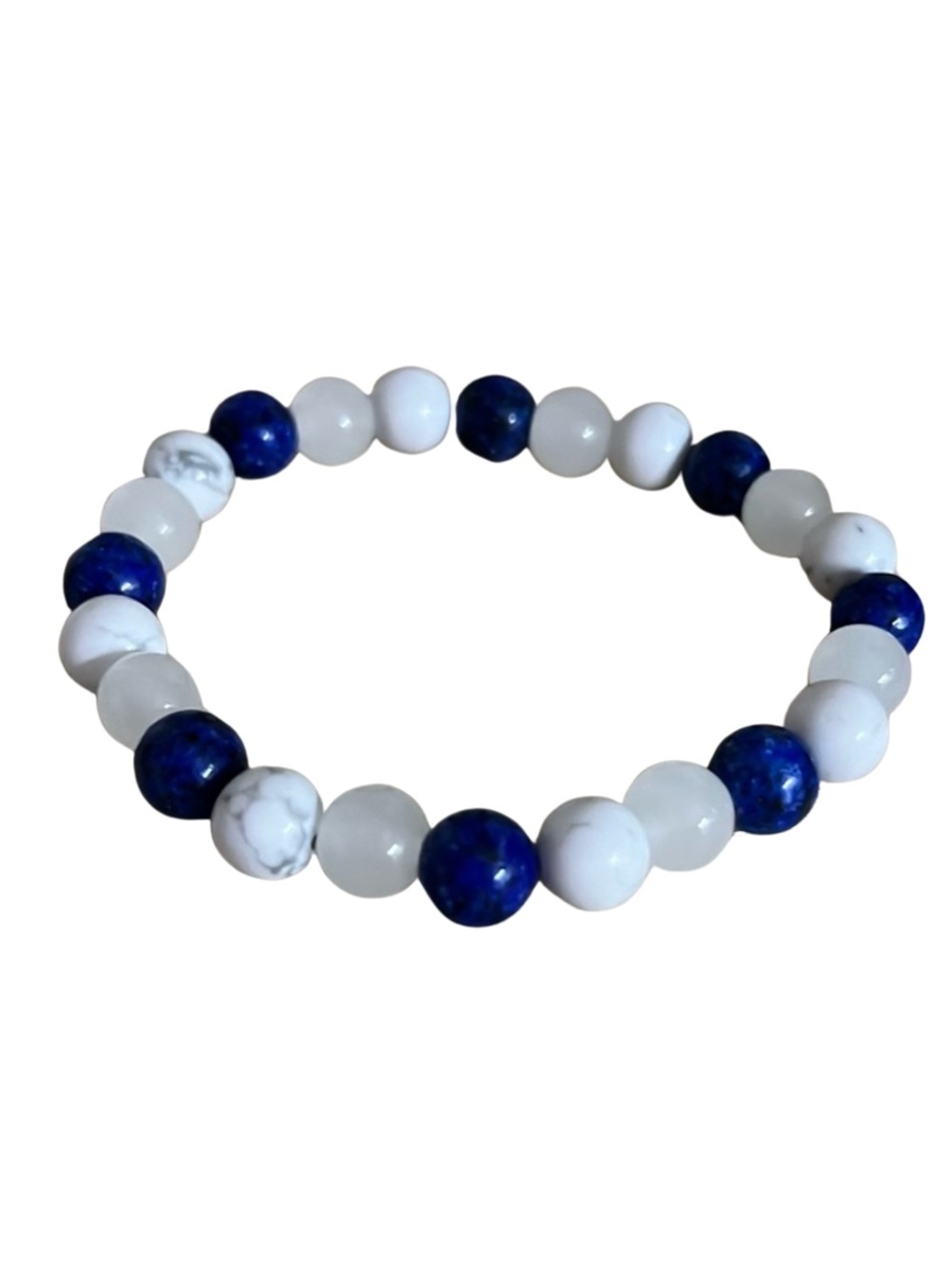 Howlite, Sodalite & Aquamarine Stretch Bracelet